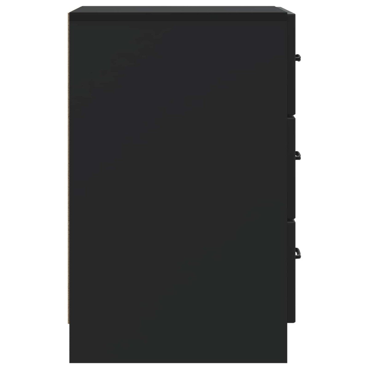 vidaXL Κομοδίνο Μαύρο 43 x 41 x 63,5 εκ. Επεξεργασμένο Ξύλο