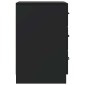 vidaXL Κομοδίνο Μαύρο 43 x 41 x 63,5 εκ. Επεξεργασμένο Ξύλο