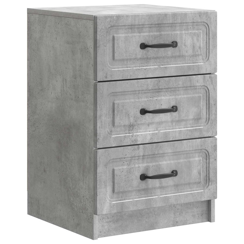 vidaXL Κομοδίνο Γκρι Σκυροδέματος 43 x 41 x 63,5 εκ.