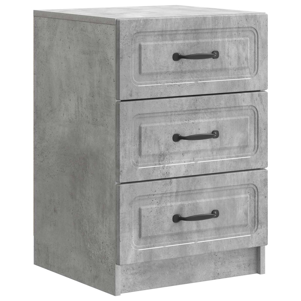 vidaXL Κομοδίνο Γκρι Σκυροδέματος 43 x 41 x 63,5 εκ.