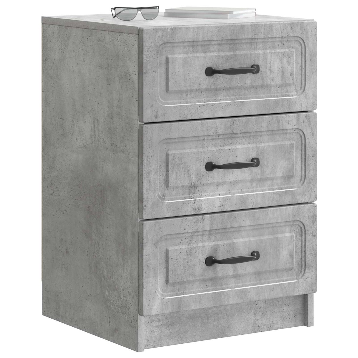 vidaXL Κομοδίνο Γκρι Σκυροδέματος 43 x 41 x 63,5 εκ.