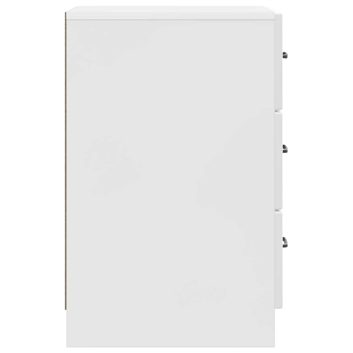 vidaXL Κομοδίνο Γυαλιστερό Λευκό 43 x 41 x 63,5 εκ. Επεξεργασμένο Ξύλο