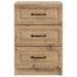 vidaXL Κομοδίνο Artisan Δρυς 43 x 41 x 63,5 εκ. Επεξεργασμένο Ξύλο