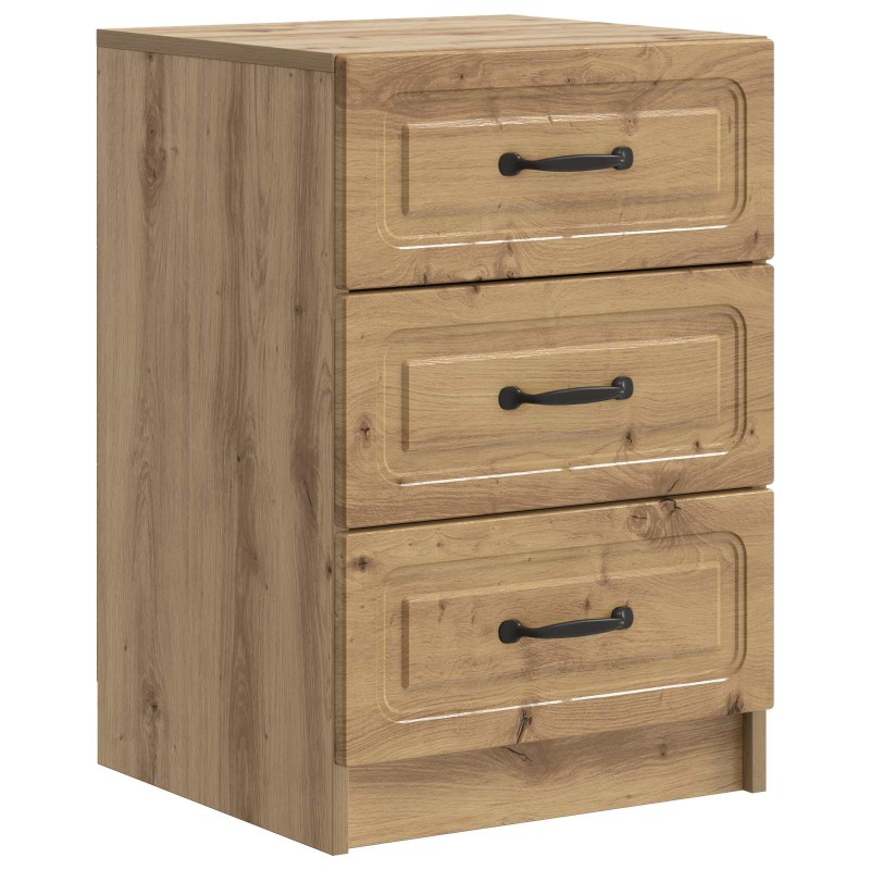 vidaXL Κομοδίνο Artisan Δρυς 43 x 41 x 63,5 εκ. Επεξεργασμένο Ξύλο