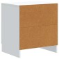vidaXL Κομοδίνο Λευκό 43 x 34,5 x 47 εκ. Επεξεργασμένο Ξύλο