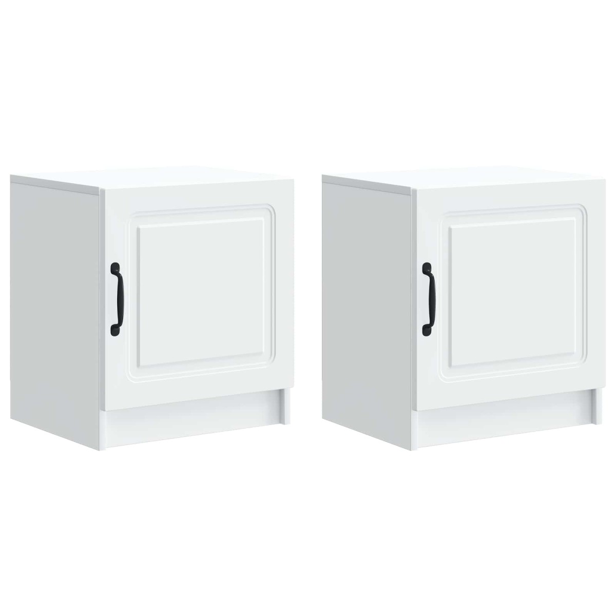 vidaXL Κομοδίνο 2 τεμ. Λευκό 43 x 34,5 x 47 εκ. Επεξεργασμένο Ξύλο