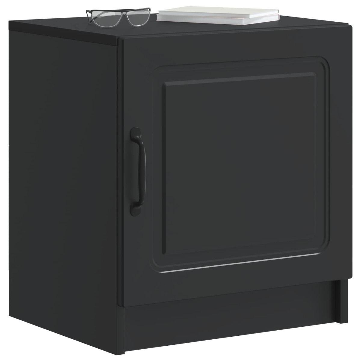 vidaXL Κομοδίνο 2 τεμ. Μαύρο 43 x 34,5 x 47 εκ. Επεξεργασμένο Ξύλο