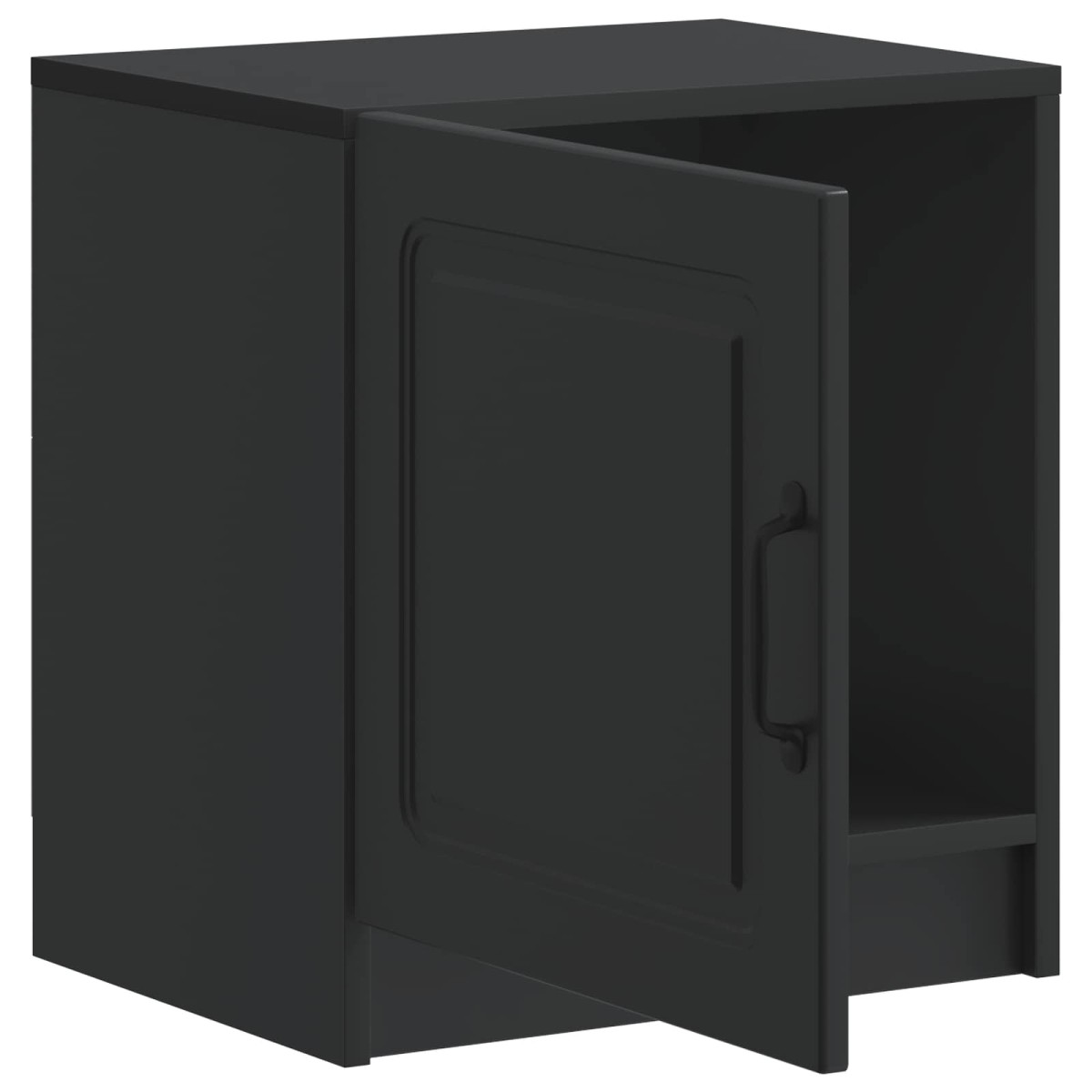 vidaXL Κομοδίνο 2 τεμ. Μαύρο 43 x 34,5 x 47 εκ. Επεξεργασμένο Ξύλο