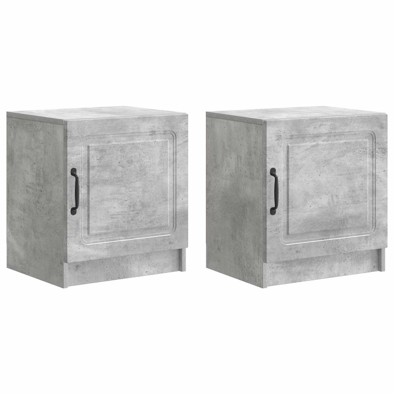 vidaXL Κομοδίνο 2 τεμ. Γκρι Σκυροδέματος 43 x 34,5 x 47 εκ.