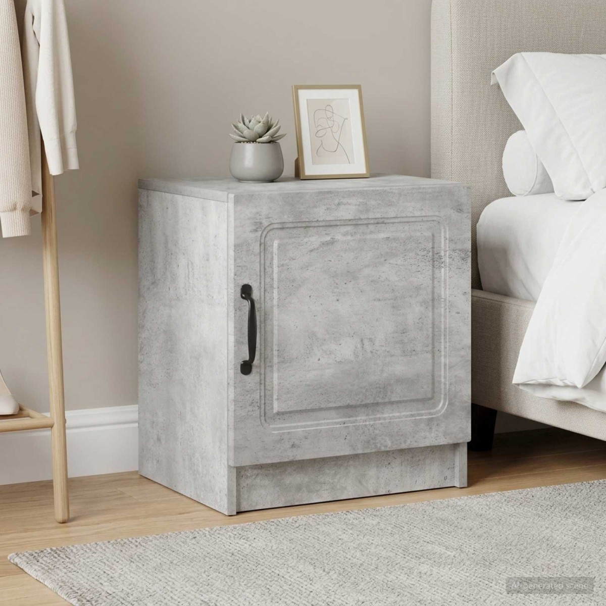 vidaXL Κομοδίνο 2 τεμ. Γκρι Σκυροδέματος 43 x 34,5 x 47 εκ.