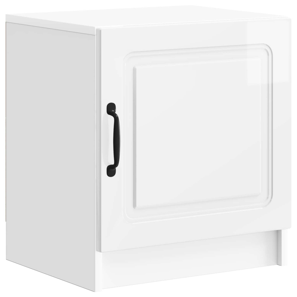 vidaXL Κομοδίνο Γυαλιστερό Λευκό 43 x 34,5 x 47 εκ. Επεξεργασμένο Ξύλο