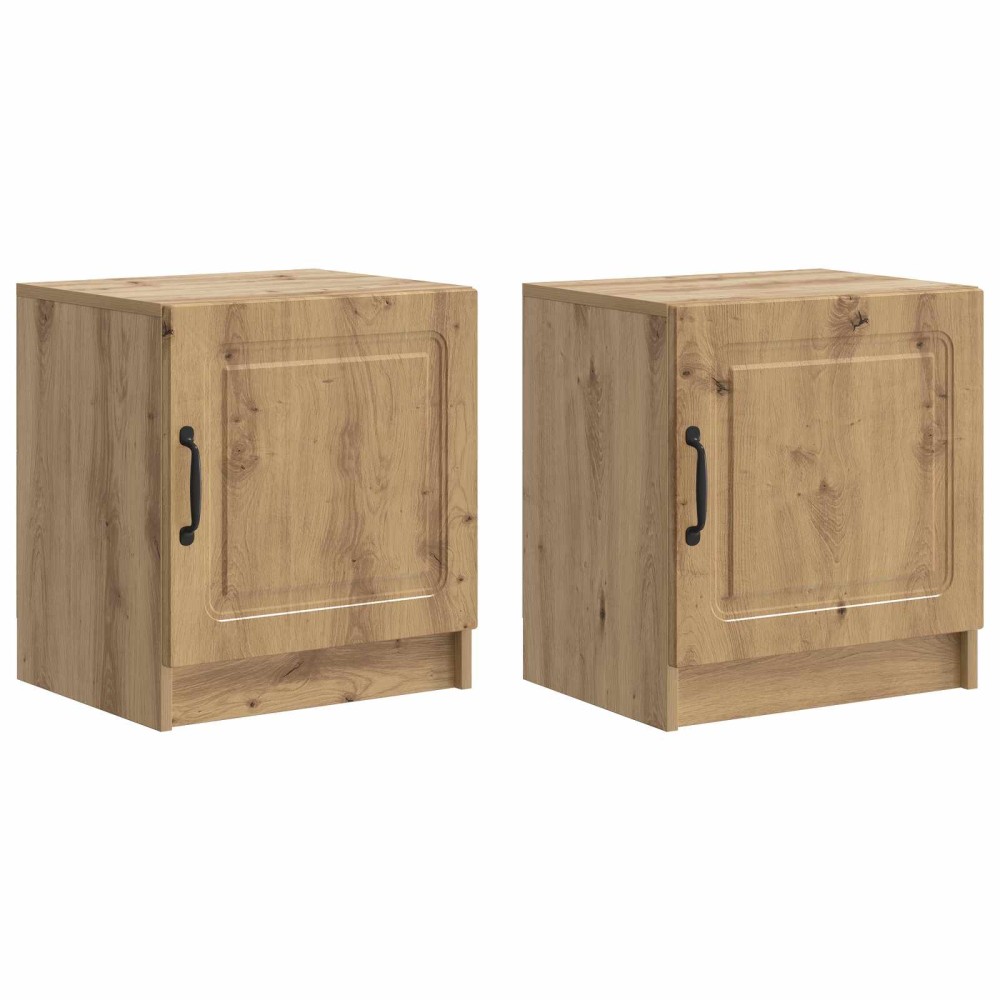 vidaXL Κομοδίνο 2 τεμ. Artisan Δρυς 43 x 34,5 x 47 εκ.