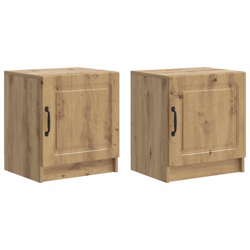 vidaXL Κομοδίνο 2 τεμ. Artisan Δρυς 43 x 34,5 x 47 εκ.
