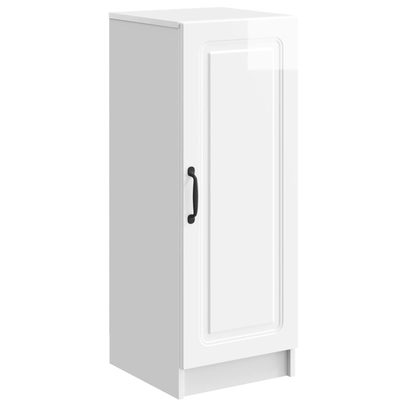 vidaXL Πλαϊνό γραφείο Γυαλιστερό Λευκό 33 x 34,5 x 87 εκ.