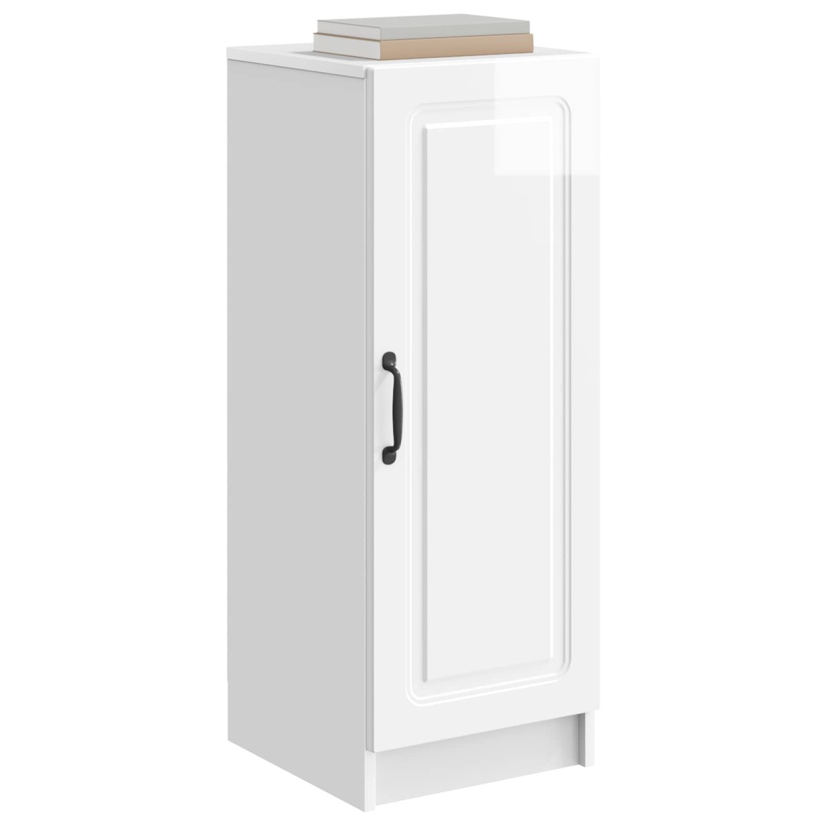 vidaXL Πλαϊνό γραφείο Γυαλιστερό Λευκό 33 x 34,5 x 87 εκ.