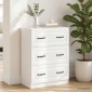 vidaXL Ντουλάπι με Συρτάρια Λευκό 66 x 34,5 x 87 εκ.