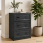 vidaXL Ντουλάπι με Συρτάρια Μαύρο 66 x 34,5 x 87 εκ.