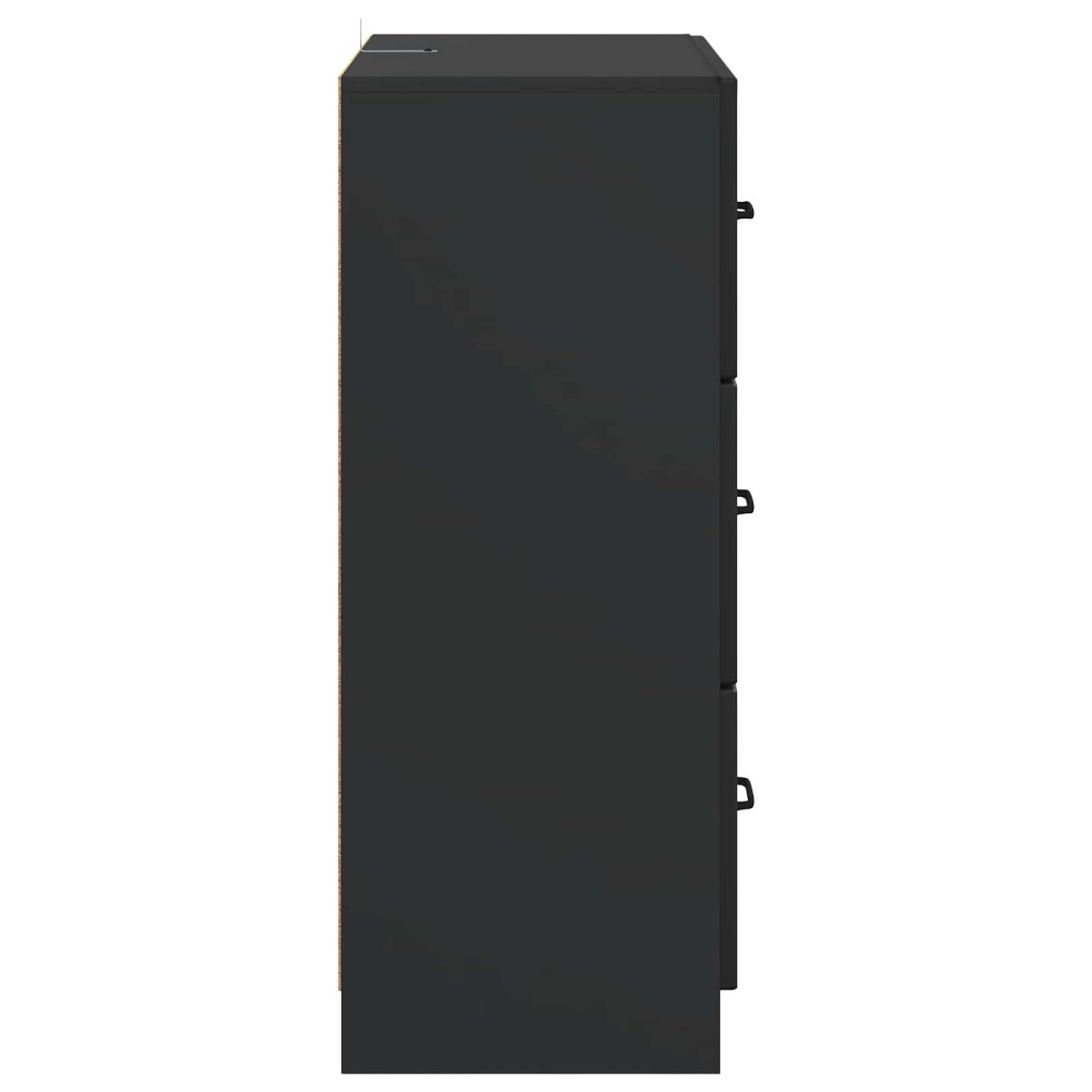 vidaXL Ντουλάπι με Συρτάρια Μαύρο 66 x 34,5 x 87 εκ.