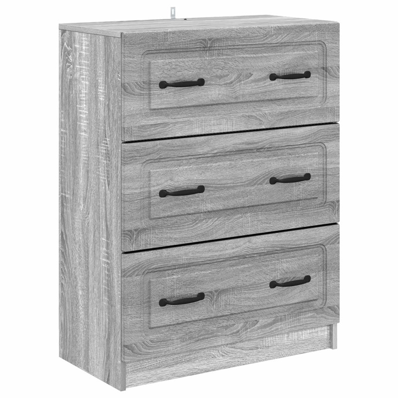 vidaXL Ντουλάπι με Συρτάρια Γκρι Sonoma 66 x 34,5 x 87 εκ.