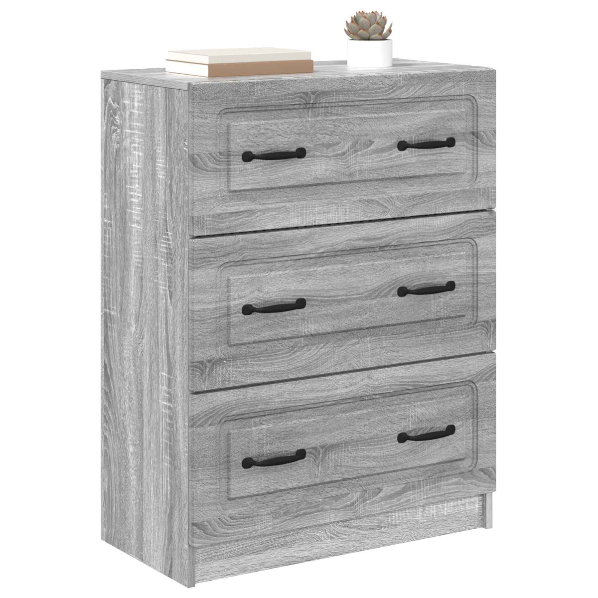 vidaXL Ντουλάπι με Συρτάρια Γκρι Sonoma 66 x 34,5 x 87 εκ.