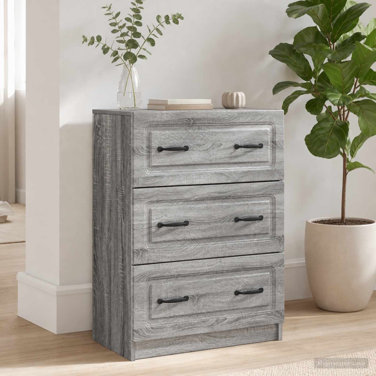 vidaXL Ντουλάπι με Συρτάρια Γκρι Sonoma 66 x 34,5 x 87 εκ.