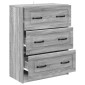 vidaXL Ντουλάπι με Συρτάρια Γκρι Sonoma 66 x 34,5 x 87 εκ.