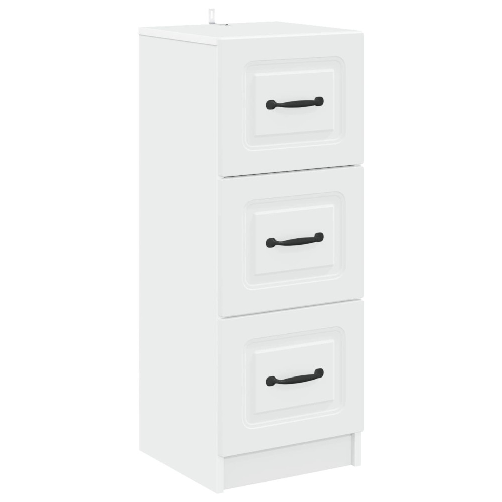 vidaXL Ντουλάπι με Συρτάρια Λευκό 33 x 34,5 x 87 εκ.