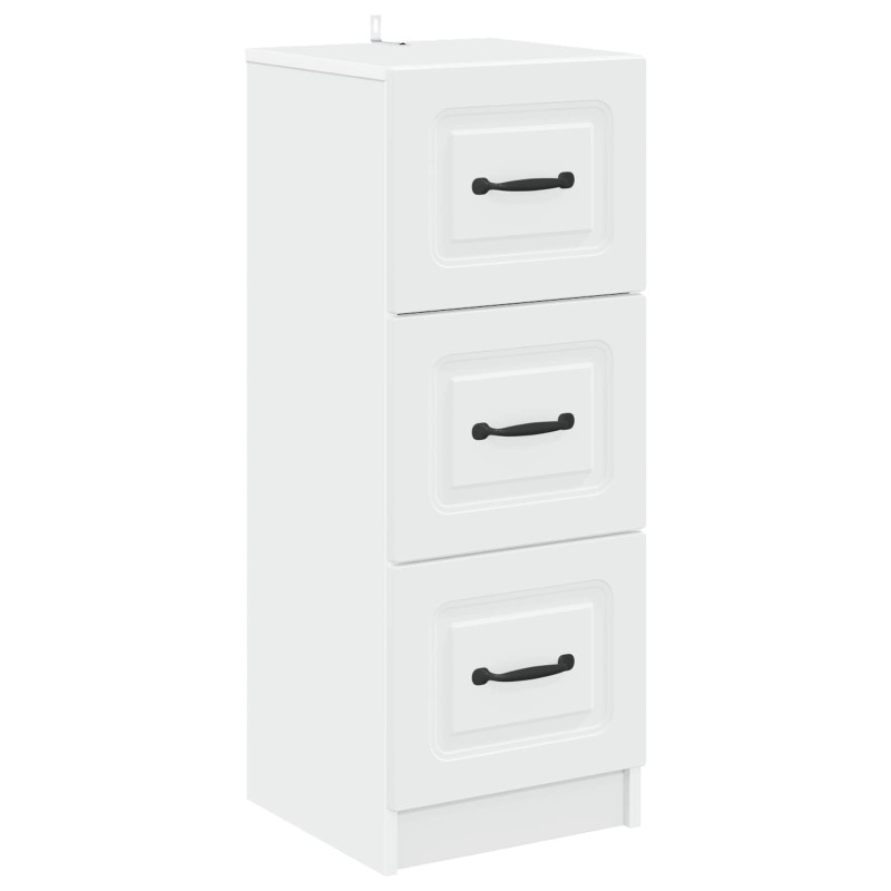 vidaXL Ντουλάπι με Συρτάρια Λευκό 33 x 34,5 x 87 εκ.