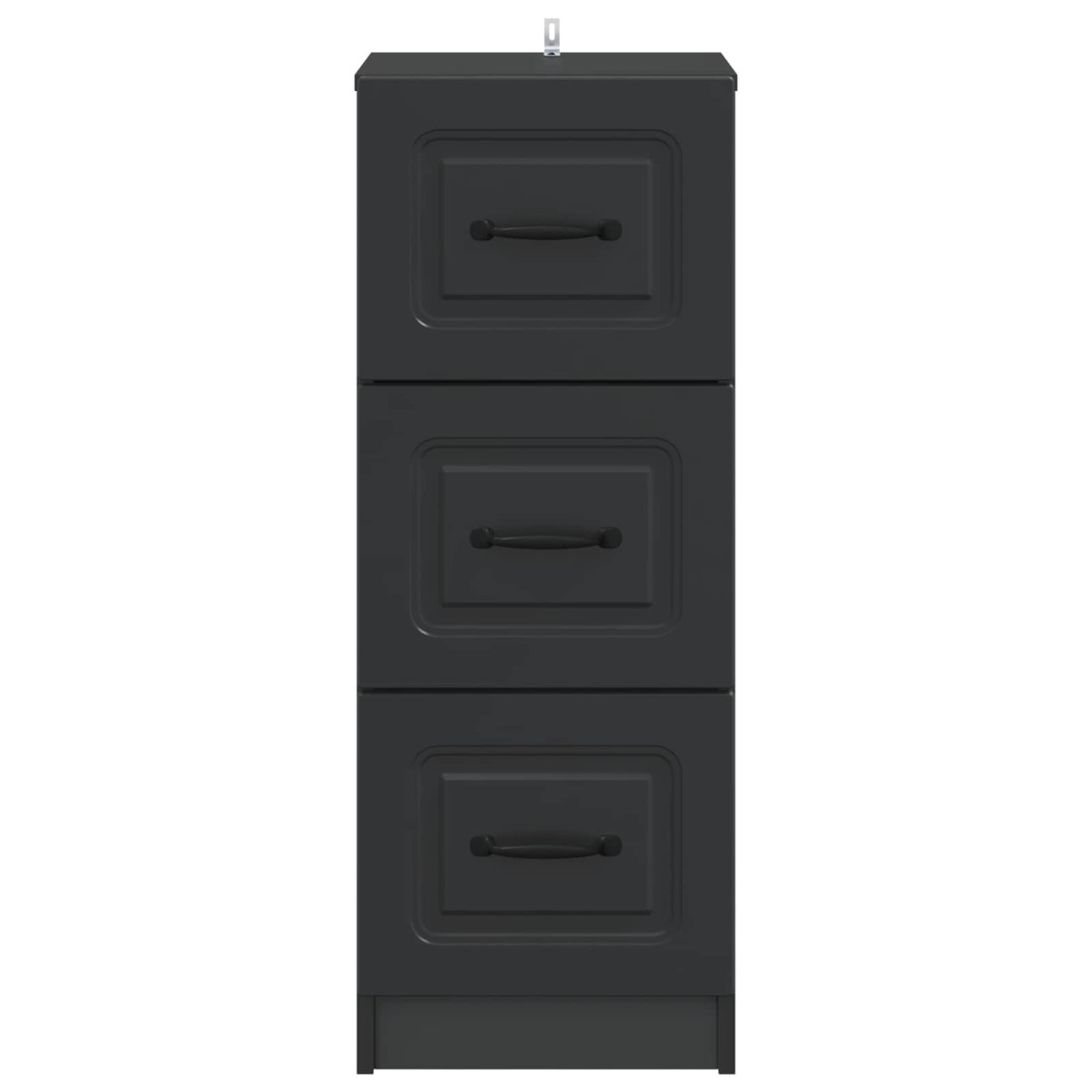 vidaXL Ντουλάπι με Συρτάρια Μαύρο 33 x 34,5 x 87 εκ.