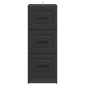vidaXL Ντουλάπι με Συρτάρια Μαύρο 33 x 34,5 x 87 εκ.