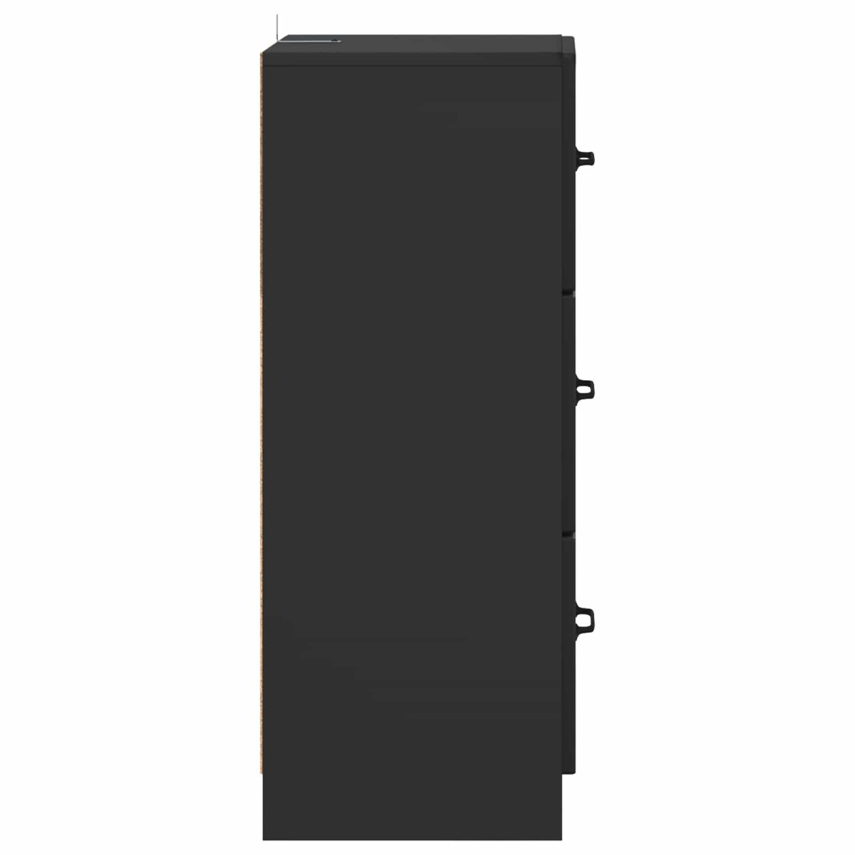 vidaXL Ντουλάπι με Συρτάρια Μαύρο 33 x 34,5 x 87 εκ.
