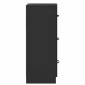 vidaXL Ντουλάπι με Συρτάρια Μαύρο 33 x 34,5 x 87 εκ.