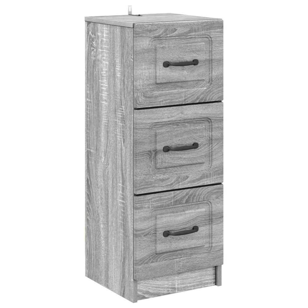 vidaXL Ντουλάπι με Συρτάρια Γκρι Sonoma 33 x 34,5 x 87 εκ.
