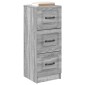 vidaXL Ντουλάπι με Συρτάρια Γκρι Sonoma 33 x 34,5 x 87 εκ.