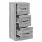 vidaXL Ντουλάπι με Συρτάρια Γκρι Sonoma 33 x 34,5 x 87 εκ.