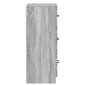 vidaXL Ντουλάπι με Συρτάρια Γκρι Sonoma 33 x 34,5 x 87 εκ.