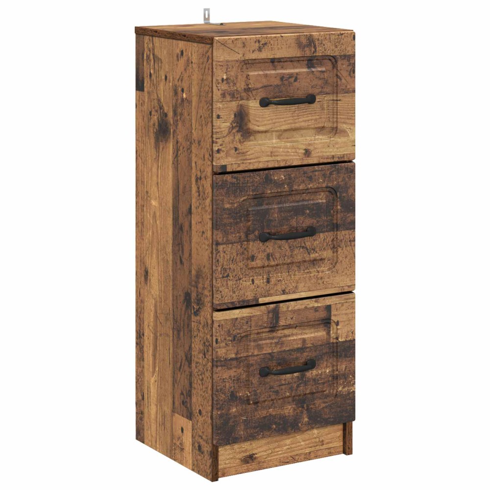 vidaXL Ντουλάπι με Συρτάρια Παλαιωμένο ξύλο 33 x 34,5 x 87 εκ.