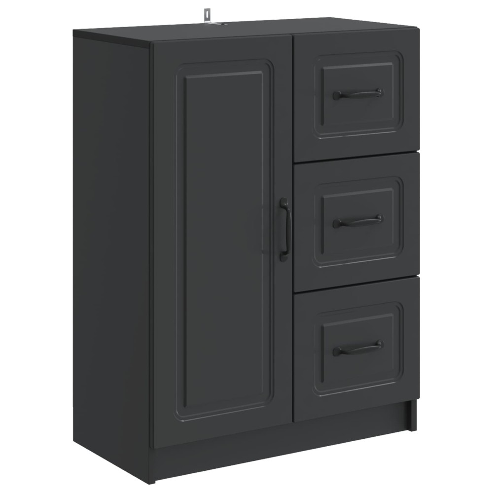 vidaXL Πλαϊνό γραφείο Μαύρο 66 x 34,5 x 87 εκ. Επεξεργασμένο Ξύλο