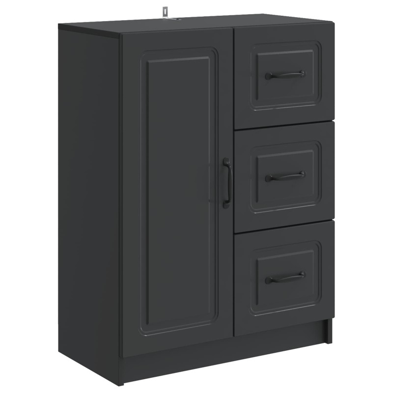 vidaXL Πλαϊνό γραφείο Μαύρο 66 x 34,5 x 87 εκ. Επεξεργασμένο Ξύλο