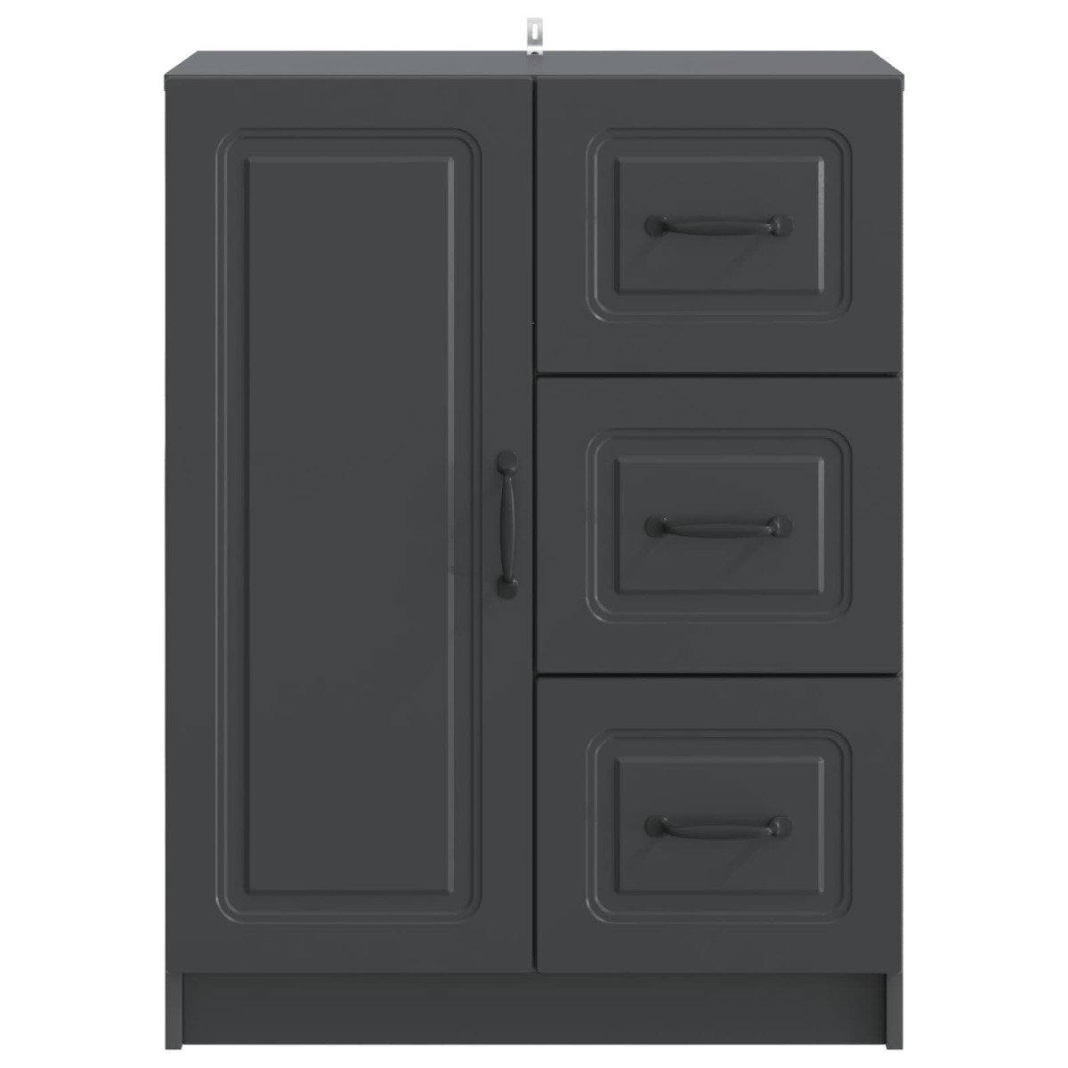 vidaXL Πλαϊνό γραφείο Μαύρο 66 x 34,5 x 87 εκ. Επεξεργασμένο Ξύλο