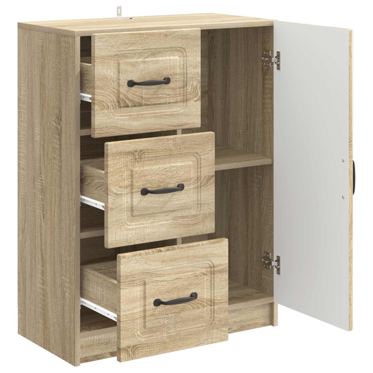vidaXL Πλαϊνό γραφείο με συρτάρι Sonoma Δρυς 66 x 34,5 x 87 εκ.