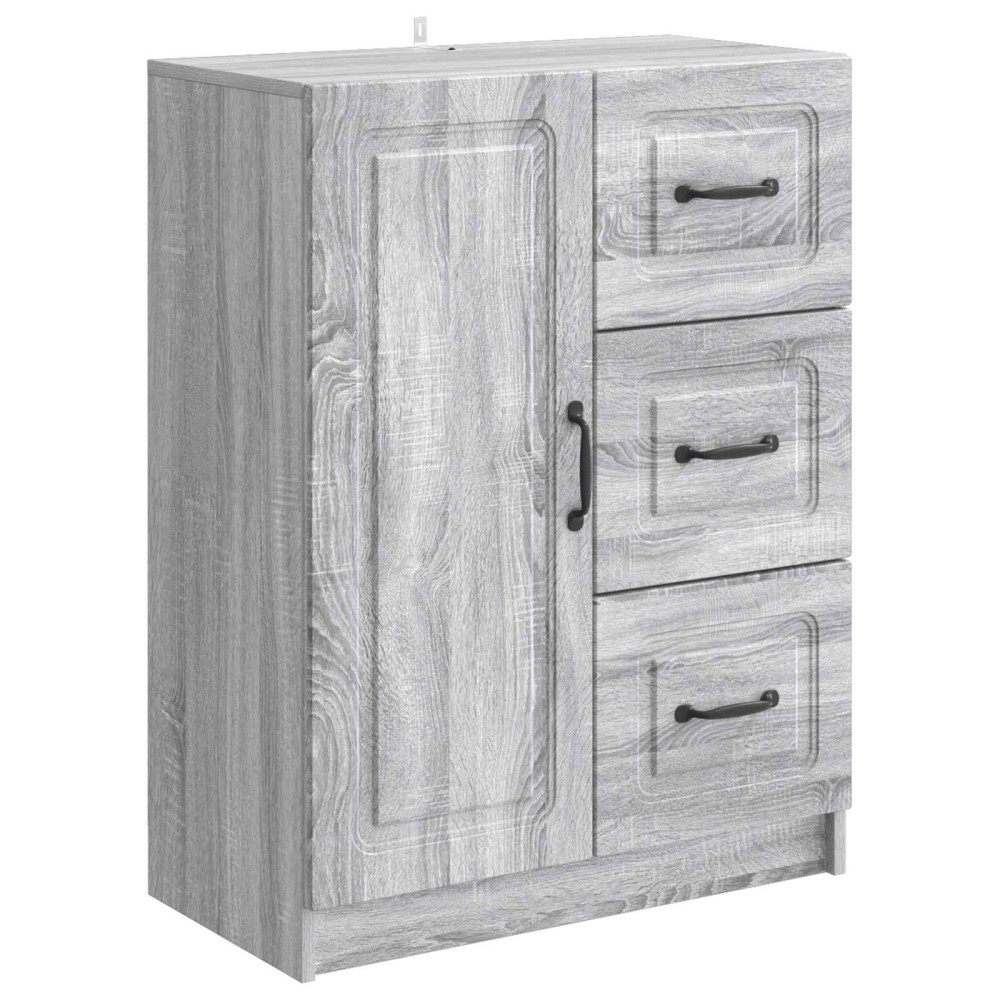 vidaXL Πλαϊνό γραφείο με συρτάρι Γκρι Sonoma 66 x 34,5 x 87 εκ.
