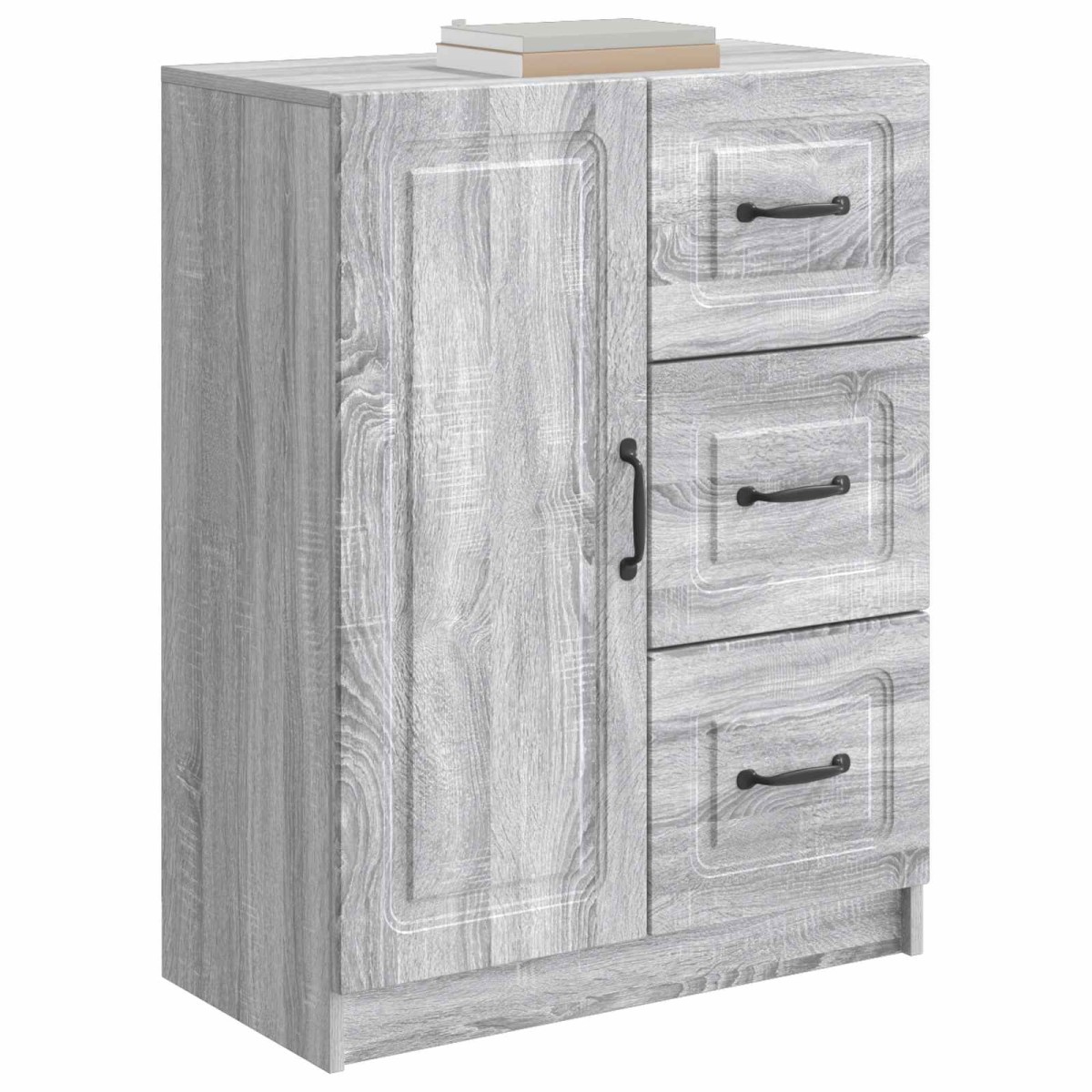 vidaXL Πλαϊνό γραφείο με συρτάρι Γκρι Sonoma 66 x 34,5 x 87 εκ.