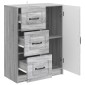 vidaXL Πλαϊνό γραφείο με συρτάρι Γκρι Sonoma 66 x 34,5 x 87 εκ.