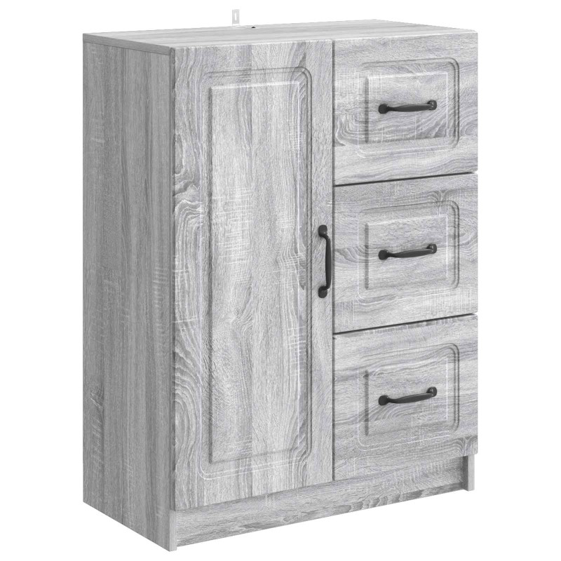 vidaXL Πλαϊνό γραφείο με συρτάρι Γκρι Sonoma 66 x 34,5 x 87 εκ.