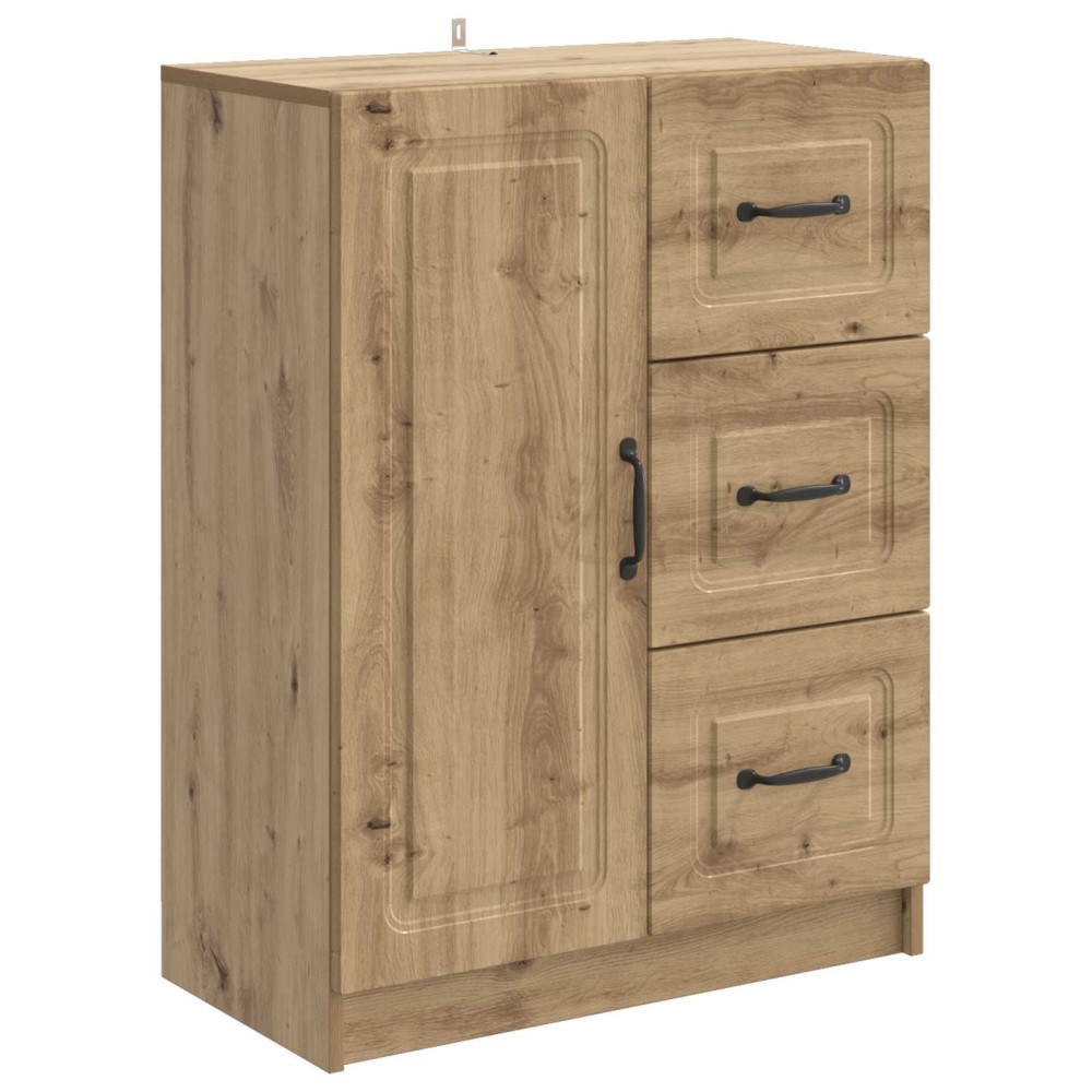 vidaXL Πλαϊνό γραφείο Artisan Δρυς 66 x 34,5 x 87 εκ.