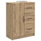 vidaXL Πλαϊνό γραφείο Artisan Δρυς 66 x 34,5 x 87 εκ.