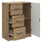 vidaXL Πλαϊνό γραφείο Artisan Δρυς 66 x 34,5 x 87 εκ.