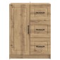 vidaXL Πλαϊνό γραφείο Artisan Δρυς 66 x 34,5 x 87 εκ.