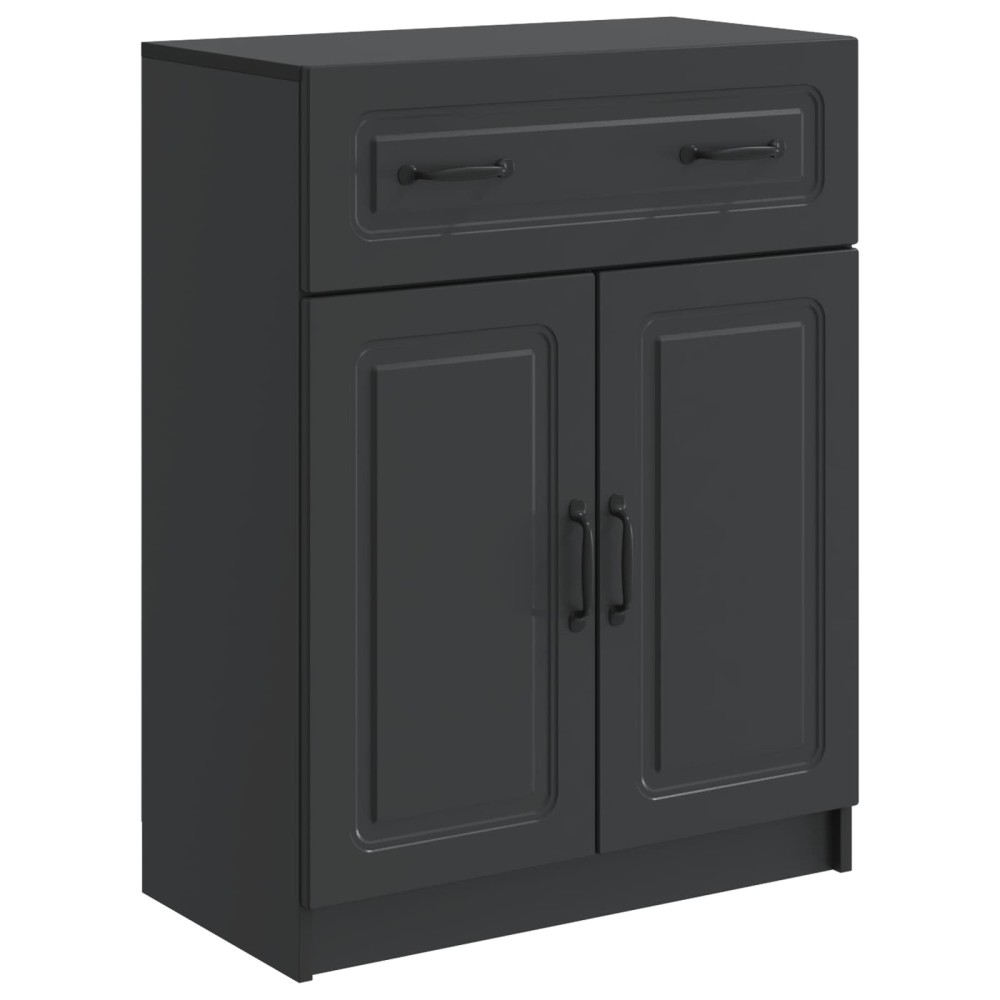 vidaXL Πλαϊνό γραφείο Μαύρο 66 x 34,5 x 87 εκ. Επεξεργασμένο Ξύλο